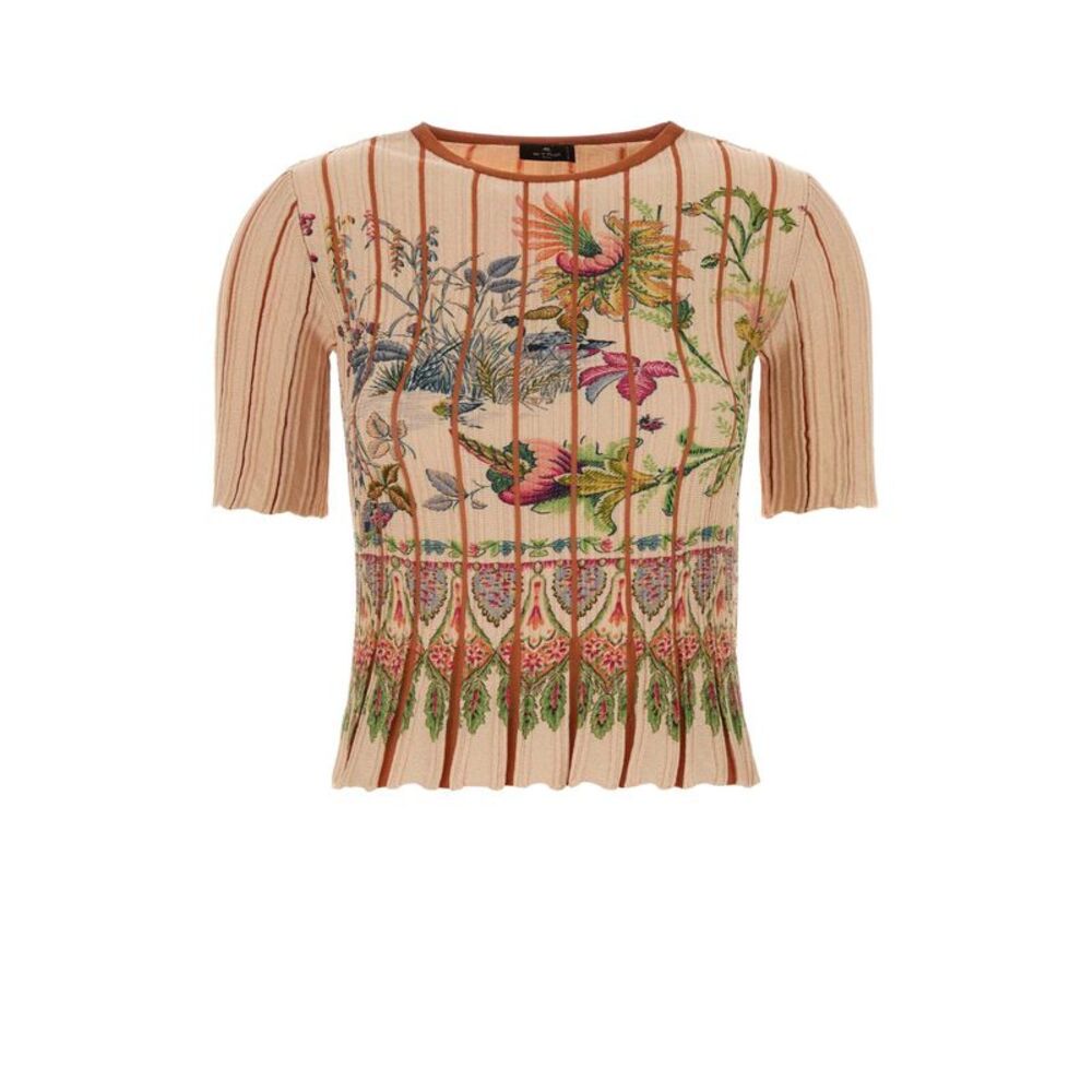 Etro Women Printed Polyester Blend T-Shirt
